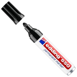 Afbeelding van Edding 550 permanent marker | zwart | ronde punt | 3-4 mm