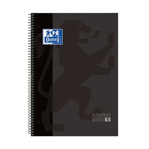 Afbeelding van Oxford 100430269 Classic collegeblok | A4+ | geruit | zwart | 80 vel