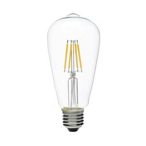 Afbeelding van Q-Nomic E27 filament LED-gloeilamp | DIMBAAR | 4W  (40W) | warm wit | Rustika ST64