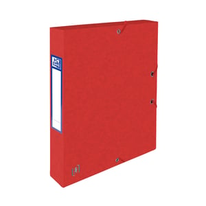Afbeelding van Oxford 400114372 Top File+ elastobox | A4 | karton | rood | 40mm | 300 vel