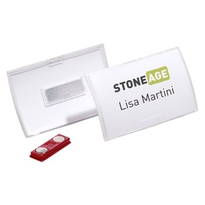 Afbeelding van Durable 821219 naambadge met magneet | transparant | 10 stuks