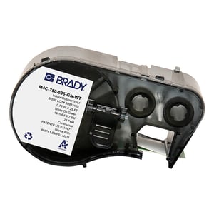 Afbeelding van Brady M4C-750-595-GN-WT tape vinyl wit op groen | 19,05 mm x 7,62 m (origineel)