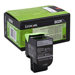 Afbeelding van Lexmark 80C20K0 nr. 802K toner cartridge zwart lage capaciteit (origineel)
