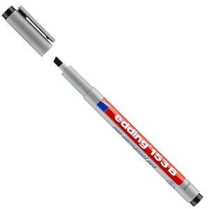 Afbeelding van Edding 153B OHP marker | zwart | beitelvormige punt | 1-3 mm