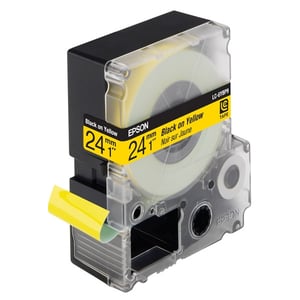 Afbeelding van Epson LC-6YBP9 tape zwart op pastel geel / 24mm (origineel)