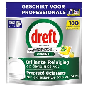 Afbeelding van Dreft Professional All-in-One vaatwastabletten | Lemon | 100 stuks