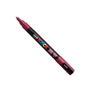 Afbeelding van POSCA PC-3M verfmarker | wijnrood | ronde punt | 0,9 - 1,3 mm