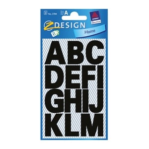 Afbeelding van Avery Zweckform 3784 etiketten | A-Z | zwart | groot | 26 etiketten
