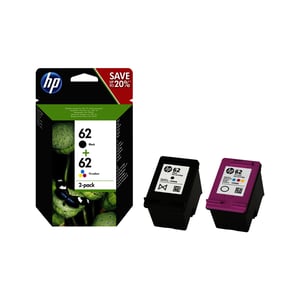 Afbeelding van HP N9J71AE nr. 62 zwart en kleur (origineel)
