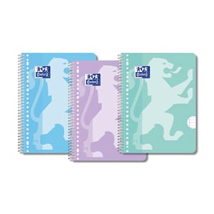 Afbeelding van Oxford School collegeblok | A4+ | spiraal | gelinieerd | 23-gaats | pastel | 90gr. | 80 vel | 3 stuks