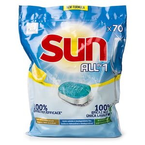 Afbeelding van Sun All-in-1 vaatwastabletten | Lemon | 70 tabs