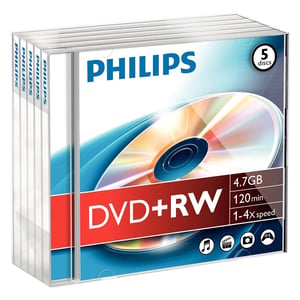 Afbeelding van Philips DVD+RW | rewritable | jewel case | 5 stuks
