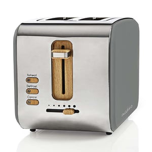 Afbeelding van Nedis broodrooster | met ontdooifunctie | grijs | 6 standen | 900 Watt