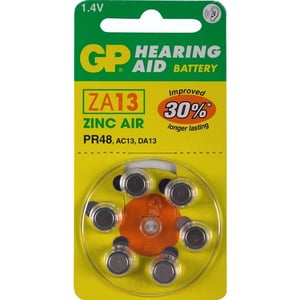 Afbeelding van GP PR48 gehoorapparaat batterij | ZA13 | oranje | 6 stuks