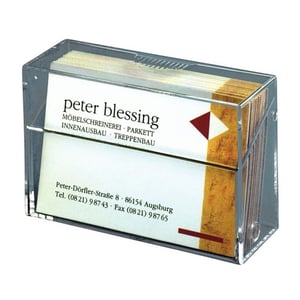Afbeelding van Sigel SI-VA110 visitekaartbox | transparant | 1 vak | 100 kaartjes