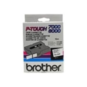 Afbeelding van Brother TX-241 tape zwart op wit 18mm x 8m (origineel)