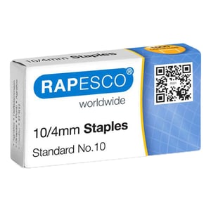 Afbeelding van Rapesco 10/4 nietjes gegalvaniseerd | standaard | 10 vel | 1000 stuks