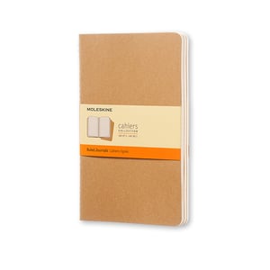 Afbeelding van Moleskine large schrift | gelinieerd | kraft | 80 vel | 3 stuks