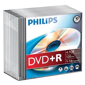 Afbeelding van Philips DVD+R | slimline |10 stuks