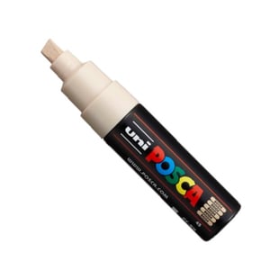 Afbeelding van POSCA PC-8K verfmarker | beige | beitel punt | 8 mm