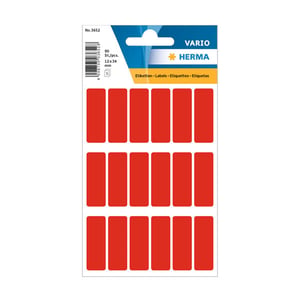Afbeelding van Herma 3652 multifunctionele etiketten | 12 x 34 mm | rood | 90 etiketten
