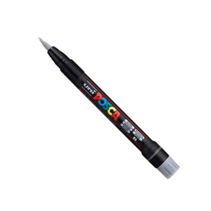 Afbeelding van POSCA brush PCF-350 verfmarker | zilver | penseel punt | 1 mm