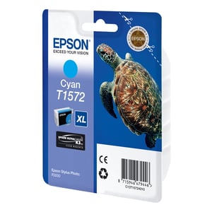 Afbeelding van Epson T1572 inktcartridge cyaan hoge capaciteit (origineel)