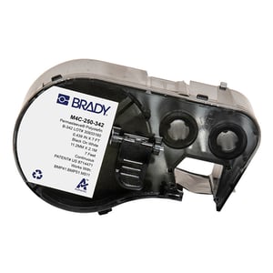Afbeelding van Brady M4C-250-342 tape krimpkous zwart op wit | 11,15 mm x 2,13 m (origineel)