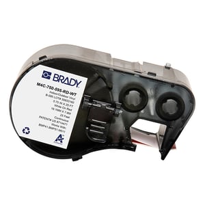 Afbeelding van Brady M4C-750-595-RD-WT vinyl labels wit op rood | 19,05 mm x 7,62 m (origineel)