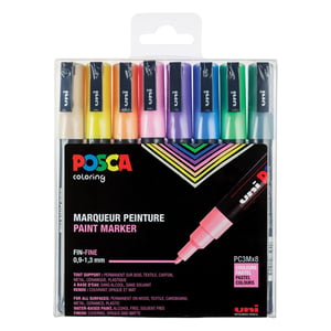 Afbeelding van POSCA PC-3M verfmarkerset pastel | 0,9 - 1,3 mm | rond | 8 stuks