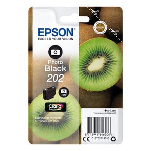 Afbeelding van Epson 202 inktcartridge foto zwart (origineel)