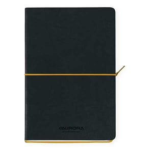 Afbeelding van Aurora 2396TESJ Tesoro notitieboek | A5 | gelinieerd | 80 gr. | 96 vel | zwart/geel