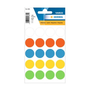 Afbeelding van Herma 1881 markeringspunten | 19 mm | assorti kleuren | 100 etiketten