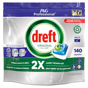 Afbeelding van Dreft Professional All-In-One Original Vaatwastabletten | Regular | 140 stuks