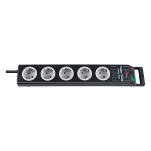 Afbeelding van Brennenstuhl 1153380115 Super-Solid-Line stekkerdoos | 5 stopcontacten | met schakelaar | zwart | 2,5 meter