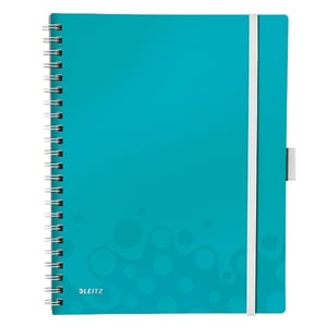 Afbeelding van Leitz spiraalblok 4644 WOW Be Mobile Book | A4 | gelinieerd | ijsblauw metallic | 80gr. | 80 vel