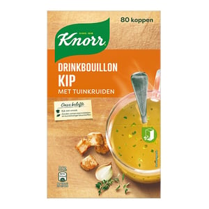 Afbeelding van Knorr drinkbouillon Kip Tuinkruiden | 175 ml | 80 stuks