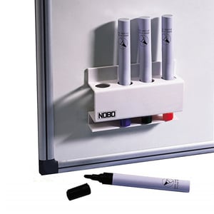 Afbeelding van Nobo 35038046 stiftenhouder | magnetisch | wit | 4 markers