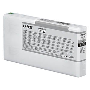 Afbeelding van Epson T9137 inktcartridge licht zwart (origineel)