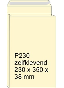 Afbeelding van Raadhuis monsterzak | crème | zelfklevend | P230 | 229 x 324 x 38 mm | 125 stuks