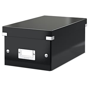 Afbeelding van Leitz 6042 WOW DVD opbergbox | PP gelamineerd hardboard | zwart