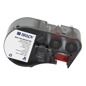 Afbeelding van Brady M4C-750-595-WT-RD tape vinyl rood op wit | 19,05 mm x 7,62 m (origineel)