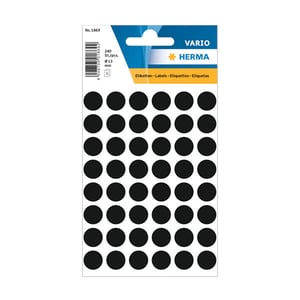 Afbeelding van Herma 1869 markeringspunten | 13 mm | zwart | 240 etiketten
