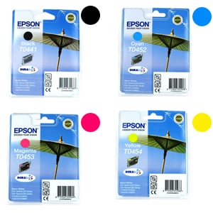 Afbeelding van Epson bundel T0441(bl) + T0452 serie(c+ m+ y)