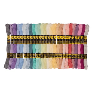 Afbeelding van Folia borduurzijde | pastel assorti | 52 stuks