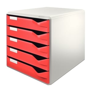 Afbeelding van Leitz 5280 ladeblok | rood | 5 laden