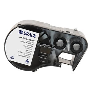 Afbeelding van Brady M4-83-499-YL-BK nylonweefsel labels zwart op geel | 12,7 mm x 112,7 mm (origineel)