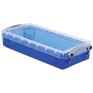Afbeelding van Really Useful Box opbergdoos | polypropyleen | transparant blauw | 0,55 liter