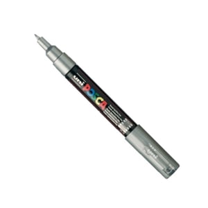 Afbeelding van POSCA PC-3M verfmarker | zilver | ronde punt | 0,9 - 1,3 mm