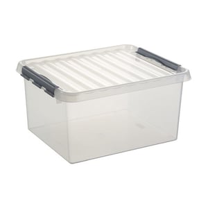 Afbeelding van Sunware Q-line opbergdoos | kunststof | transparant | 36 liter (tweede kans)